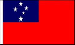 Western Samoa Hand Waving Flags